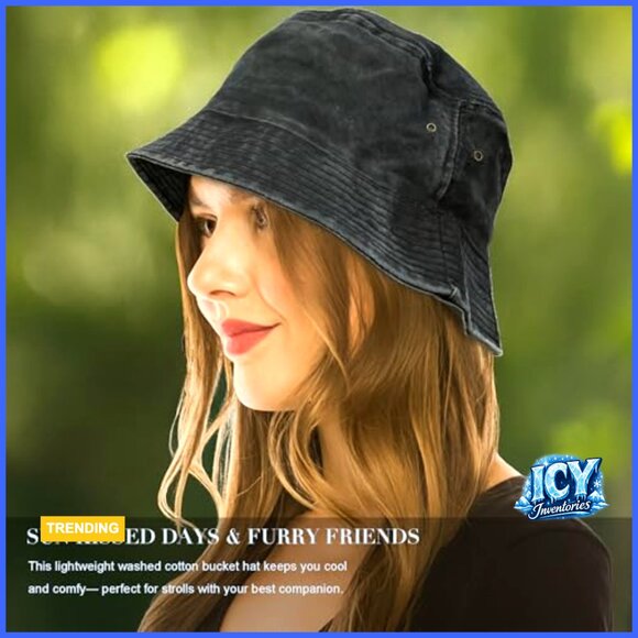 Vintage Washed Distressed Bucket Hat Pack of 12 Cotton Unisex Summer main image 5